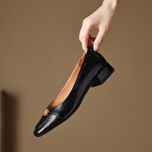 Exquisite Handcrafted Genuine Leather Women's Shoes: Timeless Elegance and Luxury(Easn20181839)