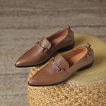 Timeless Elegance: Handcrafted Genuine Leather Women's Shoes(Easn20181830)