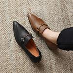 Timeless Elegance: Handcrafted Genuine Leather Women's Shoes(Easn20181830)