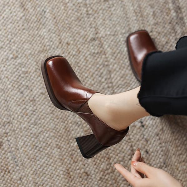 Exquisite Handcrafted Leather Women Shoes: Luxurious Elegance & Superior Craftsmanship(Easn20181851)