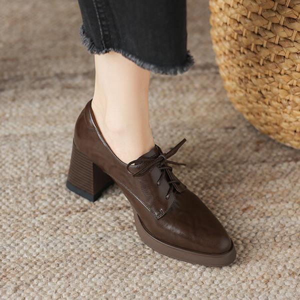 Elegant Handmade Leather Women's Shoes - Luxury Craftsmanship(Easn20181860)