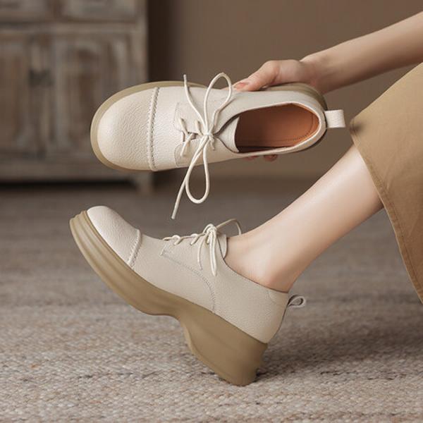 Handcrafted Genuine Leather Women's Shoes: Luxurious Elegance in Every Stitch(Easn20181885)