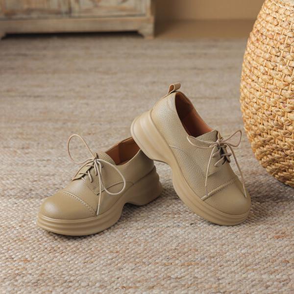 Handcrafted Genuine Leather Women's Shoes: Luxurious Elegance in Every Stitch(Easn20181885)