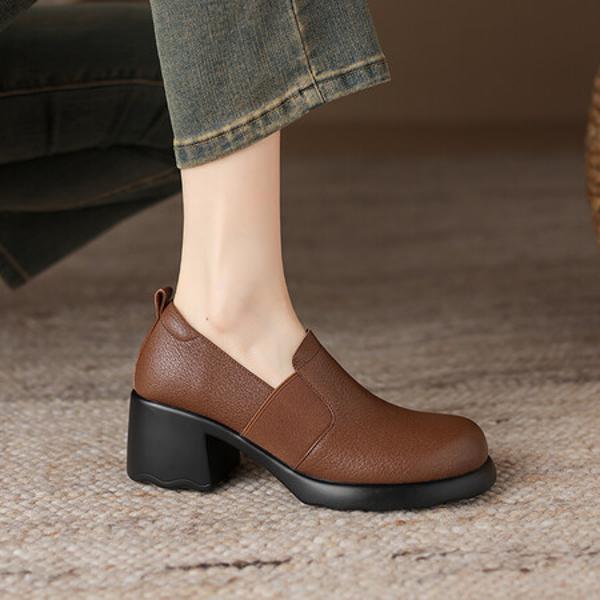 Handcrafted Leather Women's Shoes - Luxurious Elegance and Quality Craftsmanship(Easn20181890)