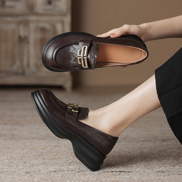 Handcrafted Genuine Leather Women's Shoes - Elegant Luxury Quality(Easn20181886)