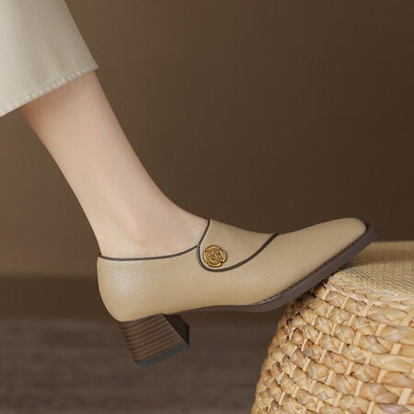 Handcrafted Luxury Leather Women's Shoes: Elegance in Every Stitch(Easn20181893)