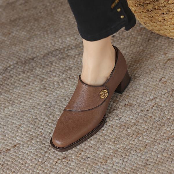 Handcrafted Luxury Leather Women's Shoes: Elegance in Every Stitch(Easn20181893)