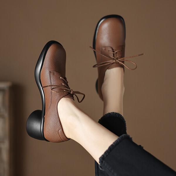 Elevate Elegance: Handcrafted Genuine Leather Women's Shoes(Easn20181909)