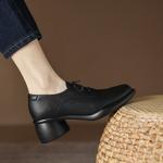 Elevate Elegance: Handcrafted Genuine Leather Women's Shoes(Easn20181909)