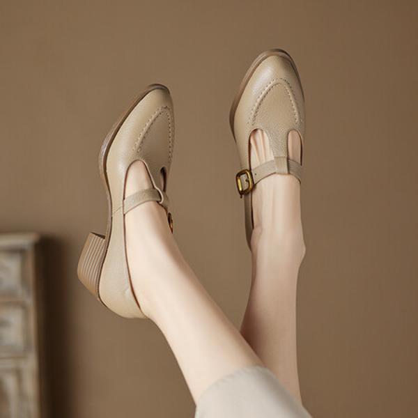 Handcrafted Leather Women's Shoes: Elegance Redefined(Easn20181898)