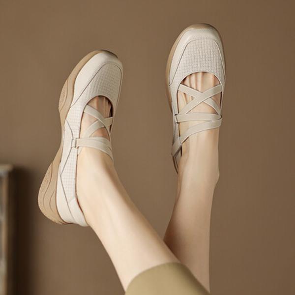 Elegant Handcrafted Genuine Leather Women's Shoes(Easn20181895)