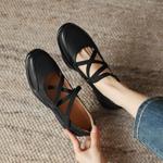 Elegant Handcrafted Genuine Leather Women's Shoes(Easn20181895)