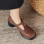 Handcrafted Genuine Leather Women's Shoes: Timeless Elegance and Luxury Quality(Easn20181919)