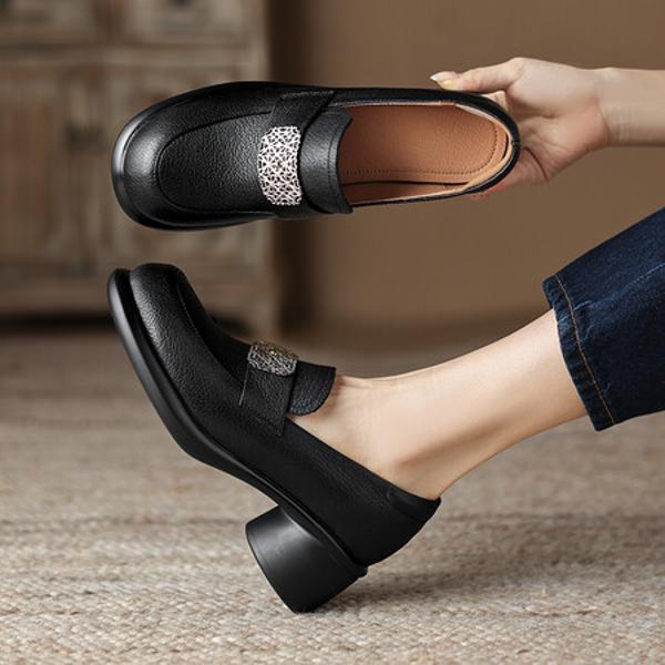 Exquisite Handcrafted Leather Women's Shoes: Elegance Redefined(Easn20181913)