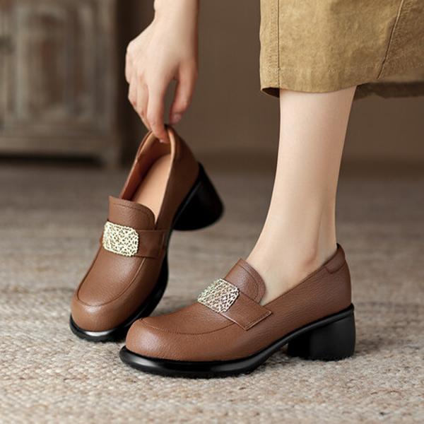 Exquisite Handcrafted Leather Women's Shoes: Elegance Redefined(Easn20181913)