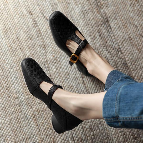 Crafted Luxury: Elegant Handmade Leather Women's Shoes(Easn20181915)