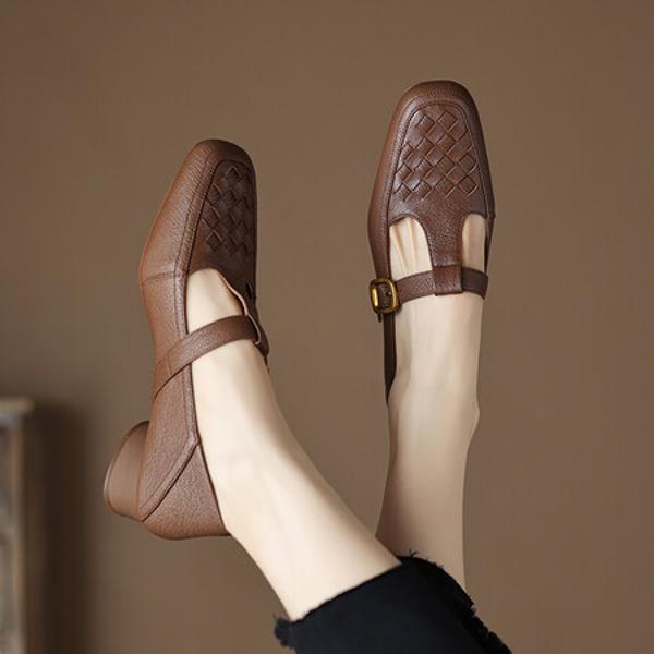 Crafted Luxury: Elegant Handmade Leather Women's Shoes(Easn20181915)