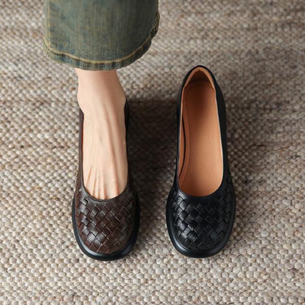 Elegant Handcrafted Leather Women's Shoes - Luxurious Craftsmanship(Easn20181922)