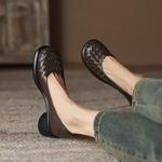 Elegant Handcrafted Leather Women's Shoes - Luxurious Craftsmanship(Easn20181922)