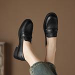 Exquisite Handcrafted Leather Women's Shoes: Timeless Elegance(Easn20181920)