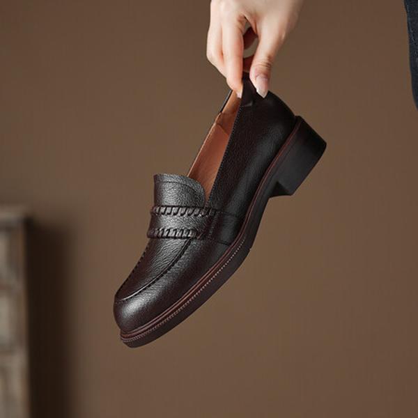 Exquisite Handcrafted Leather Women's Shoes: Timeless Elegance(Easn20181920)