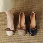 Elegant Handcrafted Luxury Leather Women's Shoes - Artisanal Quality and Craftsmanship(Easn20181926)