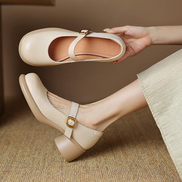 Elegant Handcrafted Leather Women's Shoes - Luxury Quality(Easn20181927)