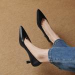 Elegant Handcrafted Genuine Leather Women's Shoes - Luxurious Quality(Easn20181963)