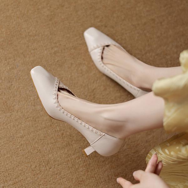 Elegantly Crafted Handcrafted Leather Women's Shoes of Luxury Quality(Easn20181960)