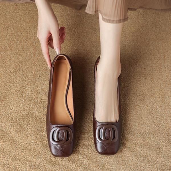 Handcrafted Luxury Genuine Leather Women's Shoes(Easn20182070)