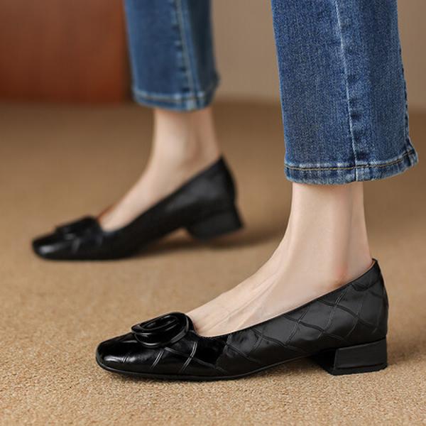 Handcrafted Luxury Genuine Leather Women's Shoes(Easn20182070)