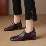 Handcrafted Luxurious Leather Women's Shoes(Easn20182076)