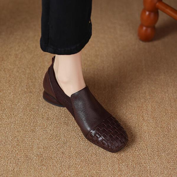 Handcrafted Luxurious Leather Women's Shoes(Easn20182076)