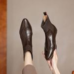 Elegant Handcrafted Leather Women's Shoes: Luxurious Quality and Craftsmanship(Easn20182253)