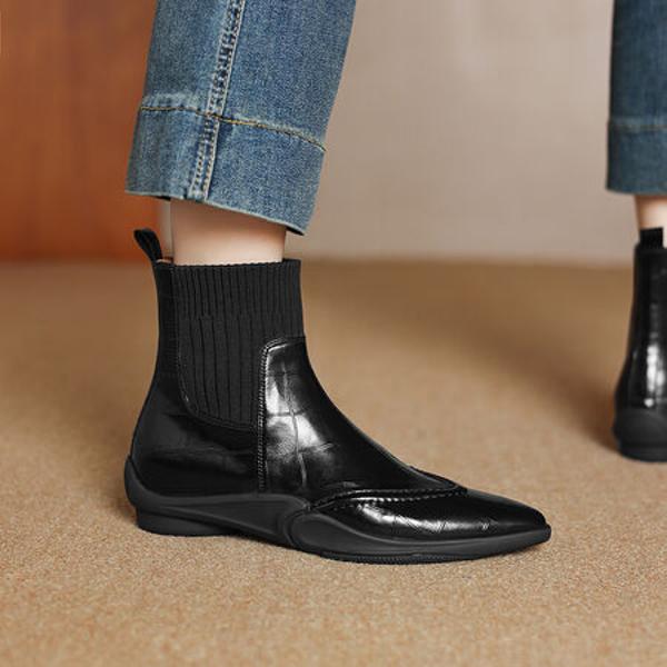 Elegant Handcrafted Leather Women's Shoes: Luxurious Quality and Craftsmanship(Easn20182253)