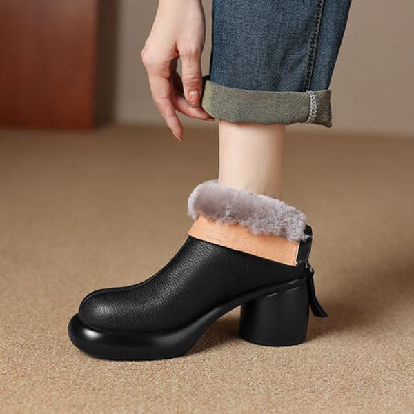 Handcrafted Leather Women's Shoes: Timeless Elegance(Easn20182101)