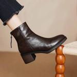 Handcrafted Genuine Leather Women’s Shoes: Elegant Luxury & Quality(Easn20182273)