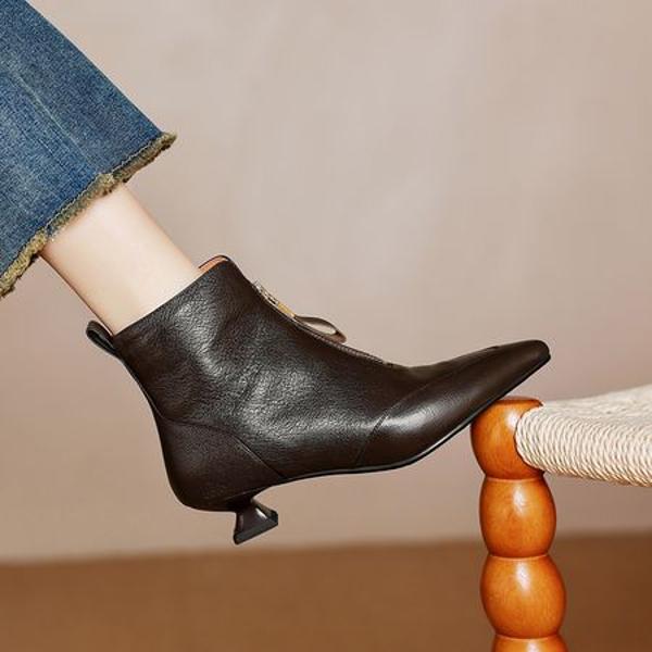 Handcrafted Luxury Leather Women's Shoes with Timeless Elegance(Easn20182295)