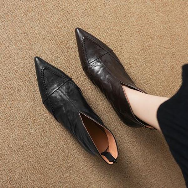 Handcrafted Genuine Leather Women's Shoes - Elegance Meets Luxury Quality(Easn20182297)