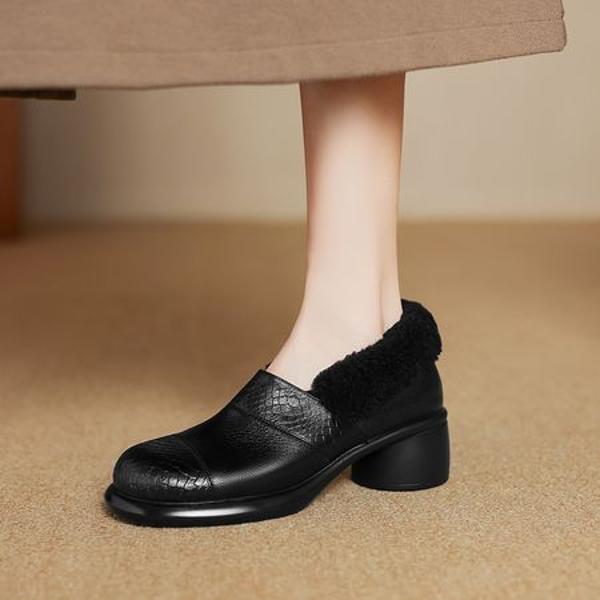 Handcrafted Genuine Leather Women's Shoes: Luxurious Elegance in Every Stitch(Easn20182322)