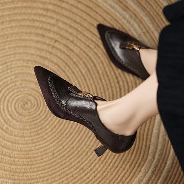 Handcrafted Luxury Leather Women's Shoes: Elegance in Every Stitch(Easn20182329)