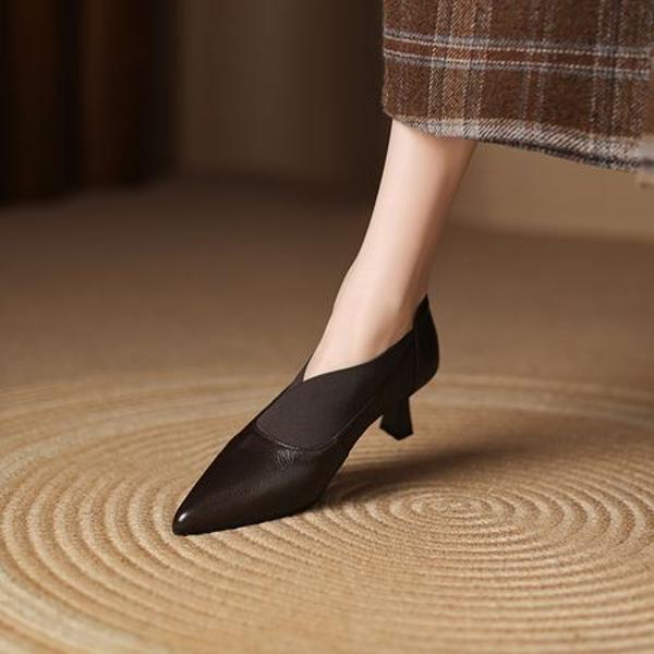 Elegantly Crafted High-End Handmade Leather Women's Shoes of Unmatched Quality(Easn20182330)