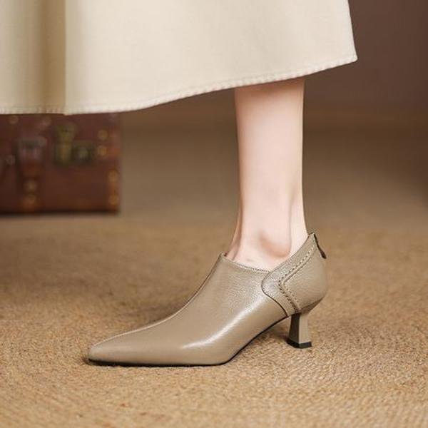 Elegant Handcrafted Leather Women’s Shoes: Luxury Artistry(Easn20182326)