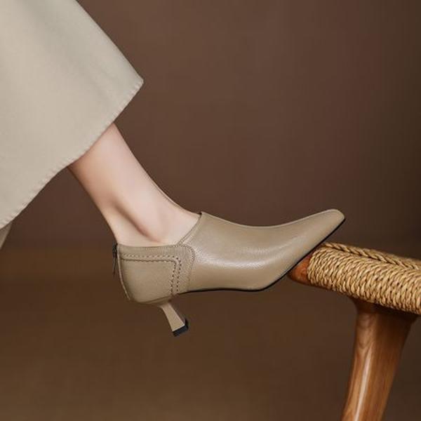 Elegant Handcrafted Leather Women’s Shoes: Luxury Artistry(Easn20182326)