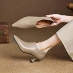 Elegant Handcrafted Leather Women’s Shoes: Luxury Artistry(Easn20182326)