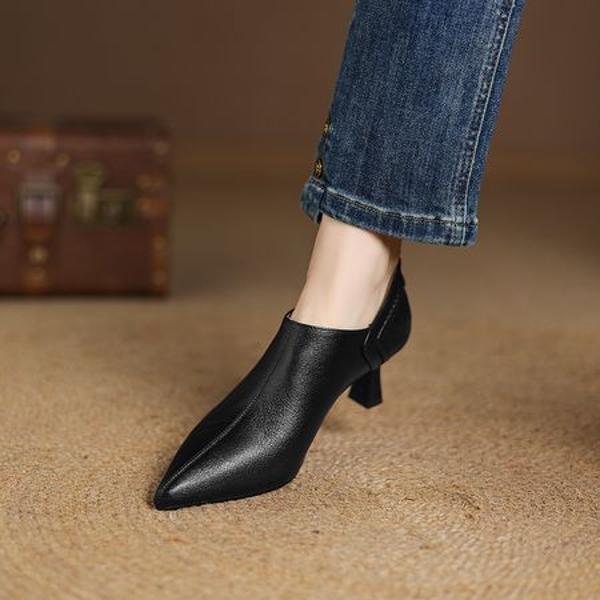 Elegant Handcrafted Leather Women’s Shoes: Luxury Artistry(Easn20182326)