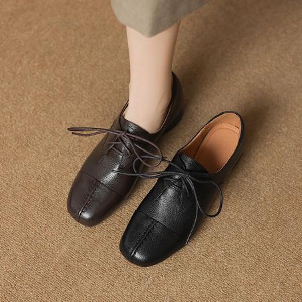 Handcrafted Genuine Leather Women's Shoes: Luxurious Elegance in Every Stitch(Easn2018a2123)