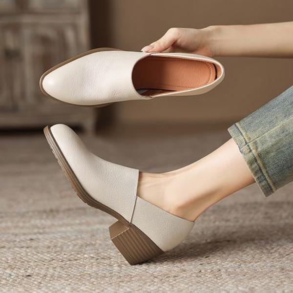 Elegant Handcrafted Leather Women's Shoes - Luxury Craftsmanship(Easn2018a1905)