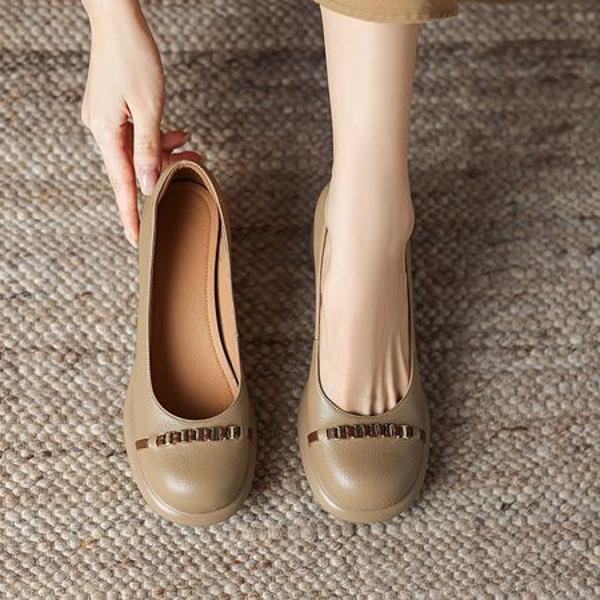 Elegant Handcrafted Leather Women's Shoes - Luxury Quality Craftsmanship(Easn2018a1921)