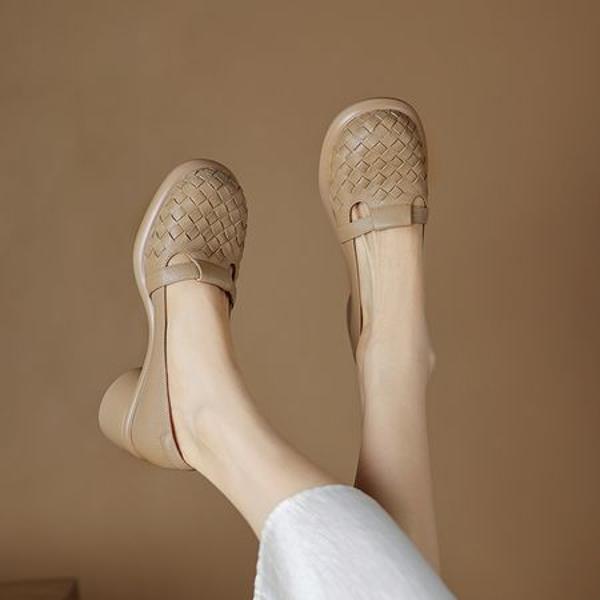 Exquisite Handcrafted Leather Women's Shoes: Luxury Meets Elegance(Easn2018a1930)